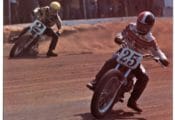 In 1976 Jay Springsteen vs Kenny Roberts; Harley-Davidson vs Yamaha doing battle on the track