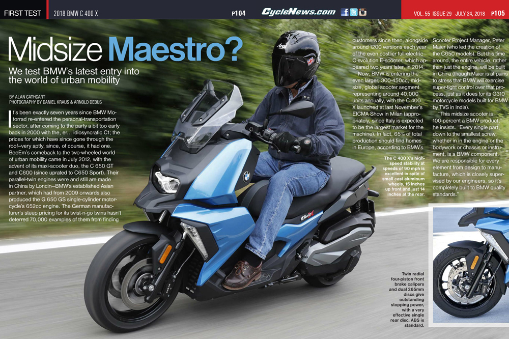 Bmw C400x First Test Cycle News