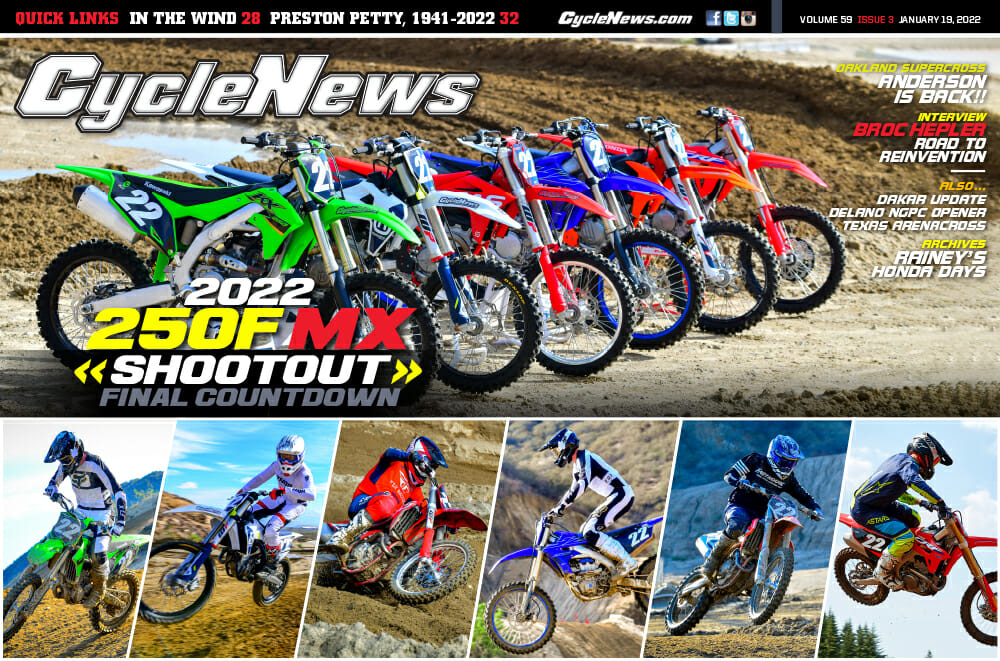 2022 250cc Four-Stroke Motocross Shootout - Cycle News