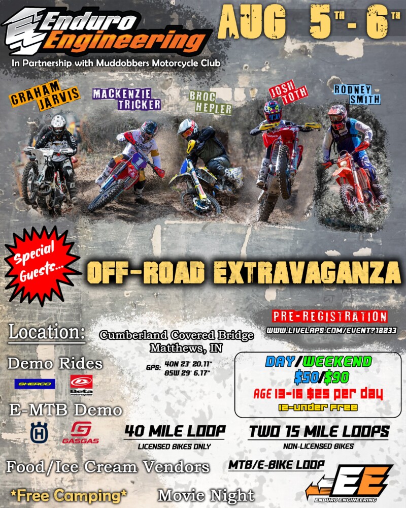 Enduro Engineering Off-Road Extravaganza at Muddobbers Motorcycle Club flyer