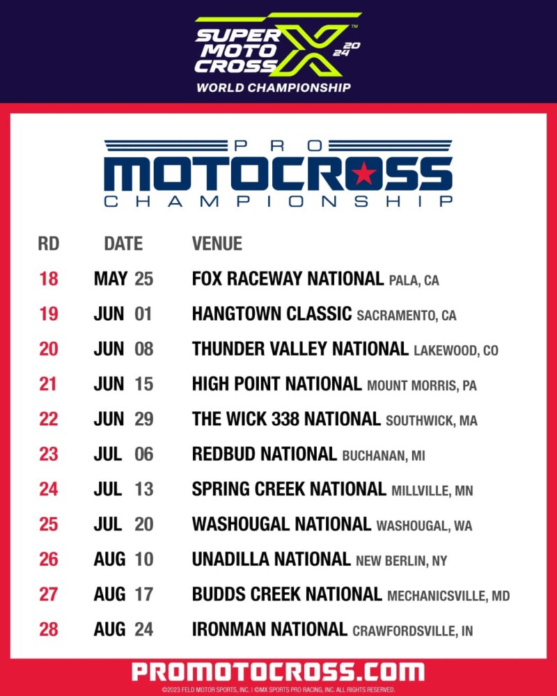 2024 AMA SuperMotocross Schedule Cycle News