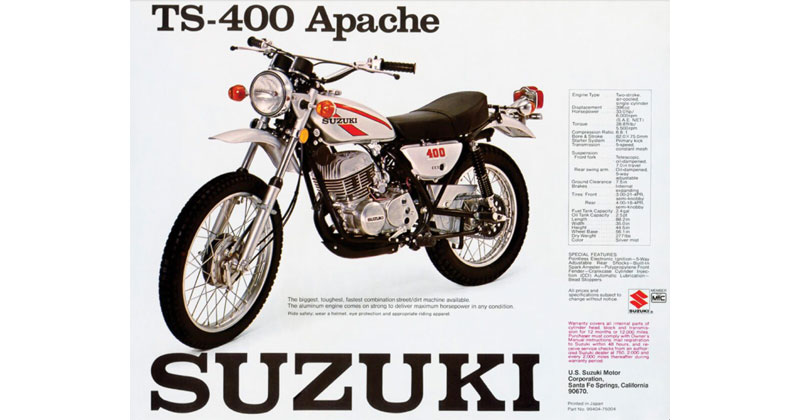 Archives Column Suzuki Ts 400 Apache Cycle News