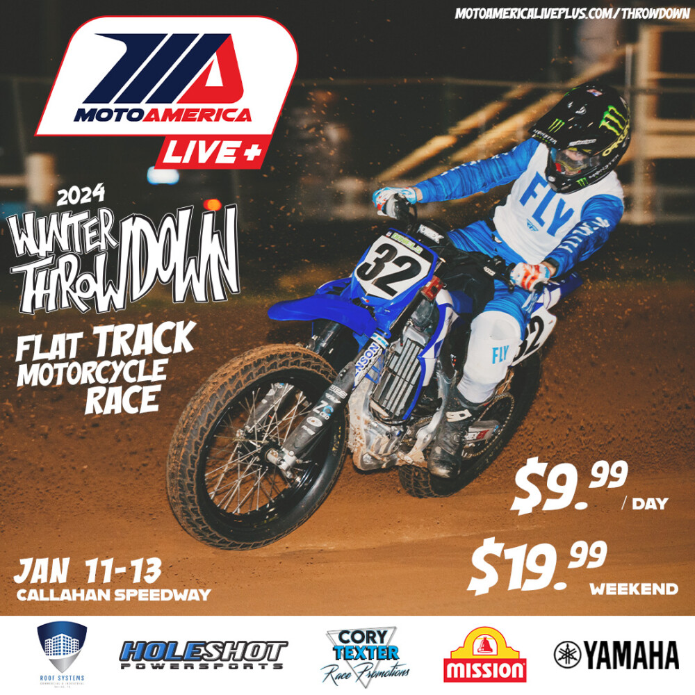 Winter Throwdown Flat Track Races To Be Shown On MotoAmerica Live+