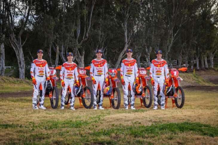 FMF KTM FACTORY RACING 2024. Photo by Simon Cudby