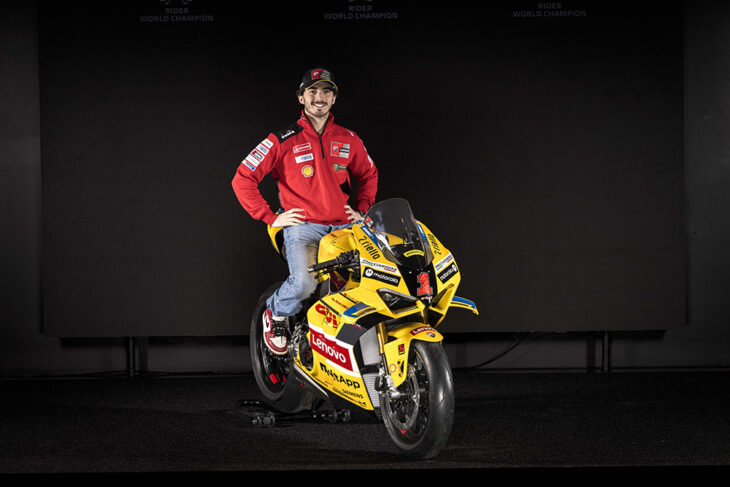 Ducati Panigale celebrations Bagnaia