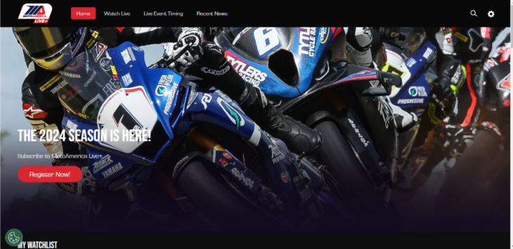 MotoAmerica Live Plus streaming screenshot