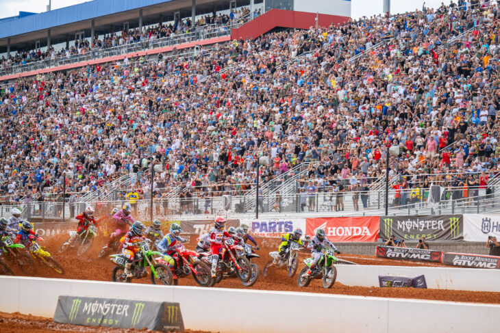 Race start SMX 2023 Charlotte racetrack Photo by Align Media