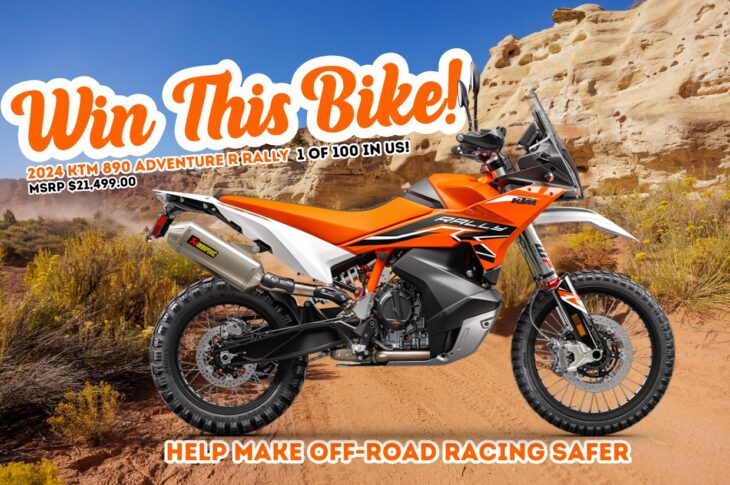 Win a 2024 KTM 890 Adventure R Rally at Kurt Caselli Foundation's 2024 MotoDoffo Event