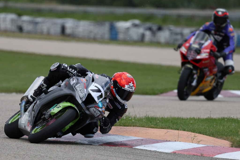 Torin Collins (71) Alex Dumas at 2024 Edmonton CSBK