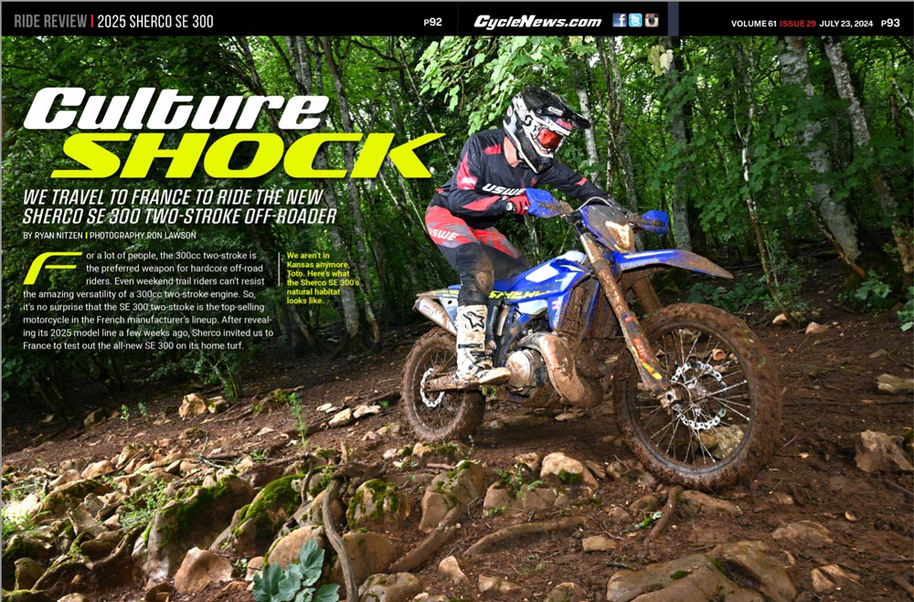 Cycle News Magazine 2025 Sherco SE 300 Review