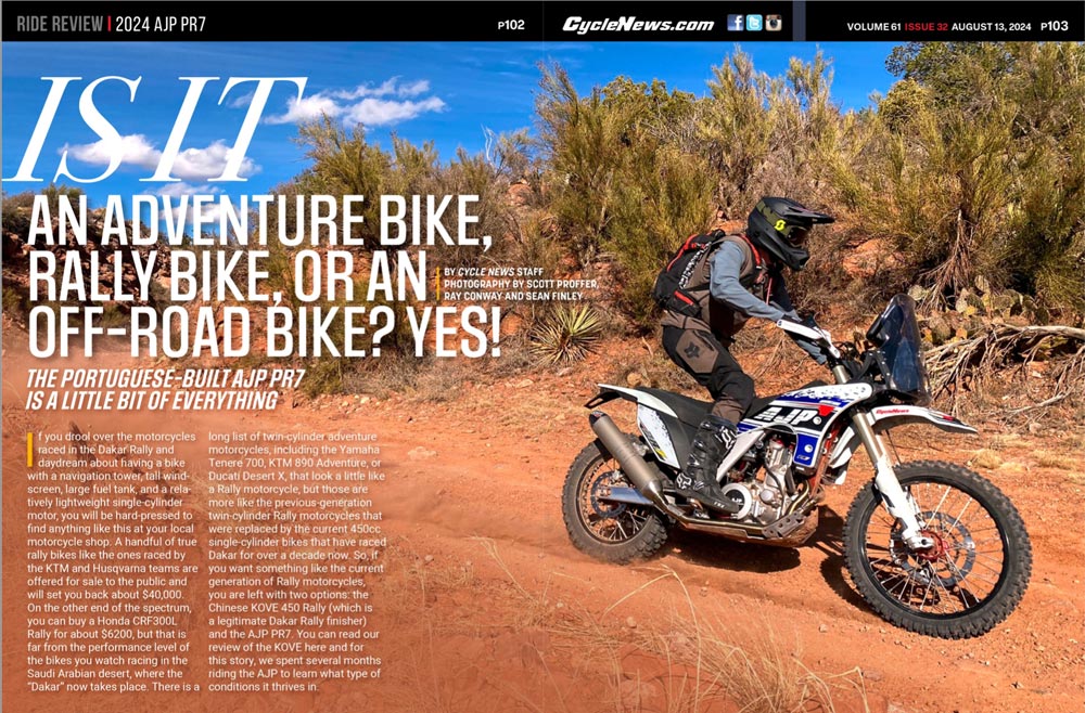 2024 AJP PR7 Cycle News Magazine review