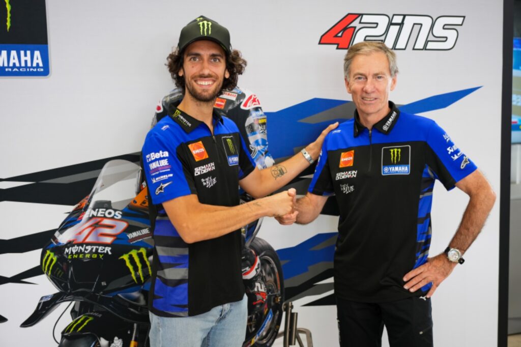 Monster Energy Yamaha MotoGP Rider Alex Rins and LIN JARVIS