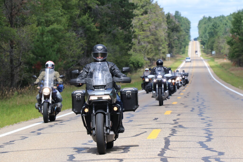 Senator Gary Peters of Michigan led groups of riders across the state