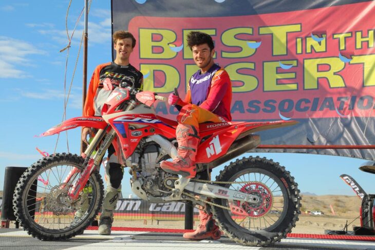 Hayden Hintz (left) and Trevor Hunter at 2024 Laughlin Desert Challenge