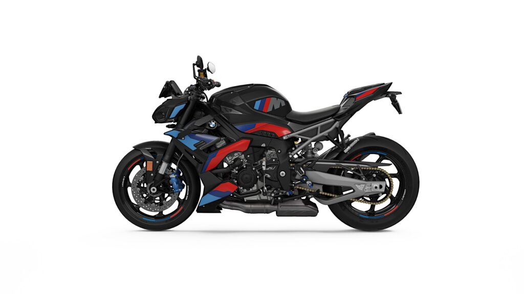 2025 BMW M 1000 R M Competition in Black Storm Metallic with m Motorsport graphics.