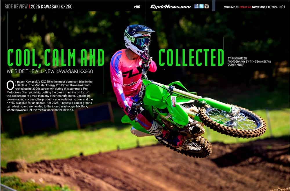 Cycle News Magazine 2025 Kawasaki KX250 Review