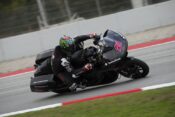 John Hopkins at Harley test at Catalunya. Photo: Andrea Wilson