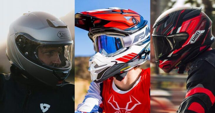 Shoei Neotec 3, VFX-EVO and RF-1400 Helmets